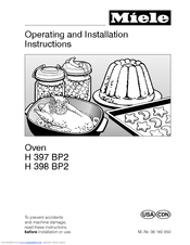 Miele H 398 BP2 Operating And Installation Instructions
