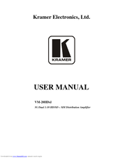 Kramer VM-20HDxl User Manual