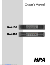 HPA QA4300 Owner's Manual