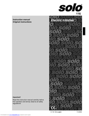 Solo 116 Instruction Manual