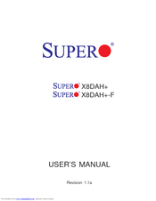 Supero Super X8DAH+-F User Manual