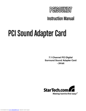 StarTech.com PCISOUND7 Instruction Manual