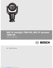 Bosch Starlight 7000 HD Operation Manual