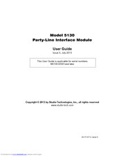 Studio Technologies 5130 User Manual