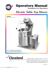 Cleveland MKET-20-T Operator's Manual