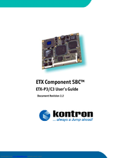Kontron ETX Component SBC C3 User Manual