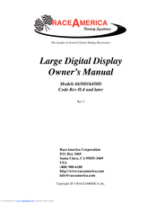RaceAmerica 6650D Owner's Manual
