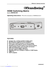 Grandbeing MX0402-001 Operating Instructions Manual