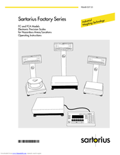 Sartorius Factory FCA Operating Instructions Manual