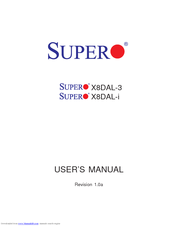 Supero Supero X8DAL-3 User Manual