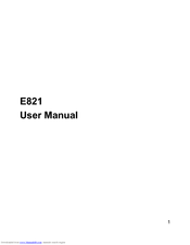 Zte E821 User Manual