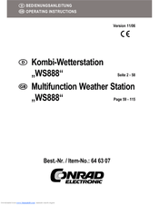 Conrad WS888 Operating Instructions Manual