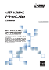 Iiyama ProLite E2083HD User Manual