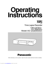 Panasonic AG-TL350E Operating Instructions Manual