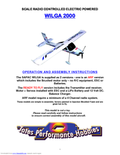 Sapac Wilga 2000 Operation And Assembly Instructions