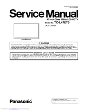 Panasonic Viera TC-L47ET5 Service Manual