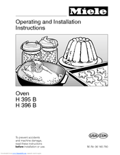 Miele MasterChef H 395 BP Operating And Installation Instructions
