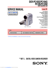 Sony Handycam DCR-PC104E Service Manual
