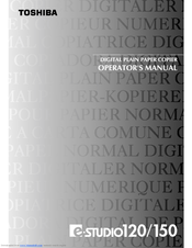Toshiba e-studio120 Operator's Manual
