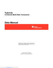 Texas Instruments TLK3134 XAUI Data Manual