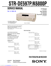 Sony STR-DE597P Service Manual
