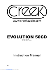 Creek Audio EVOLUTION 50CD Instruction Manual