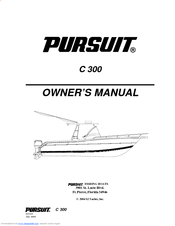 Pursuit 3070 Conter Console Owner's Manual