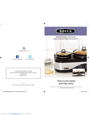 Bella 13785 Instruction Manual & Recipe Manual