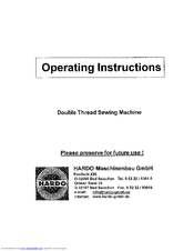 Hardo DN ST 90 Operating Instructions Manual