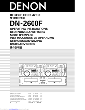 Denon DN-2600F Operating Instructions Manual