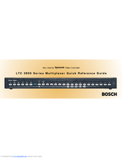 Bosch LTC 2600 Series Quick Reference Manual