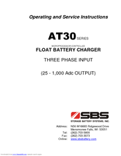 SBS AT30 SERIES Operating And Service Instructions