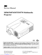 3M MP 8770 Service Manual