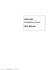 Advantech ARK-3381 Series User Manual