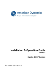 American Dynamics illustra 400 Installation & Operation Manual