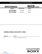 Sony KLV-37L400A Service Manual