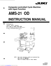 JUKI AMS-21 OD Instruction Manual