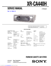 Sony XR-CA440H Service Manual