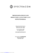 Spectracom TV400U Instruction Manual
