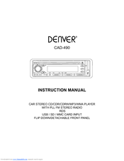 Denver CAD-490 Instruction Manual