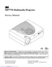 3M MP7770 Service Manual