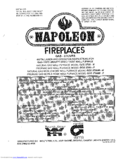 Napoleon GDS3700-N Installation And Operation Instructions Manual