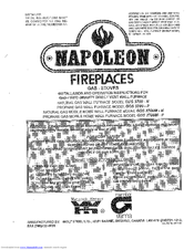 Napoleon GDS 3700-P Installation And Operation Instructions Manual