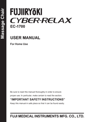 Fujiiryoki Cyber-Relax EC-1700 User Manual
