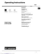 Ariston PC 750 T GH AUS Manuals | ManualsLib