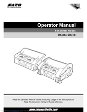 SATO MB410i Operator's Manual