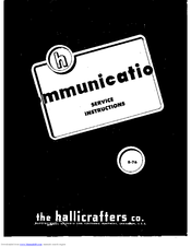 Hallicrafters S-76U Service Instructions Manual