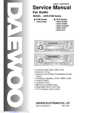 Daewoo AKR-1010RDS Service Manual