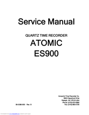 Acroprint Time Recorder Atomic ES900 Service Manual