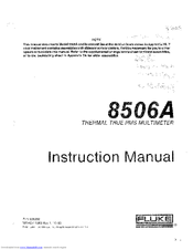 Fluke 8506A Instruction Manual